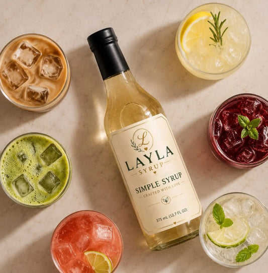 Layla Infused Simple Syrup – Premium Cane Sugar Syrup for Coffee, Tea, Cocktails & Desserts