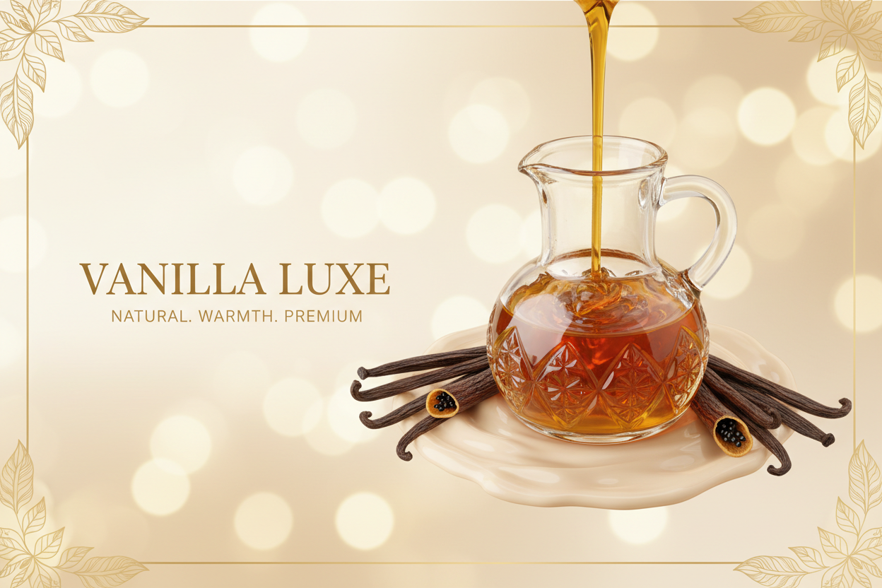 Layla Vanilla Bean Syrup | Premium Naturally Infused Coffee Syrup | Real Vanilla Beans | Organic Cane Sugar | 375 mL